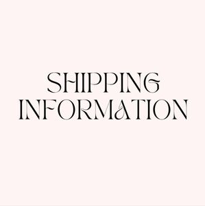 SHIPPING INFORMATION
